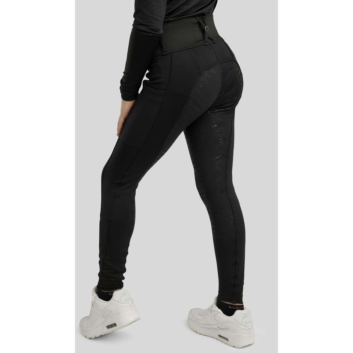 Montar Legging d'Équitation MoErina Junior Full Grip Noir