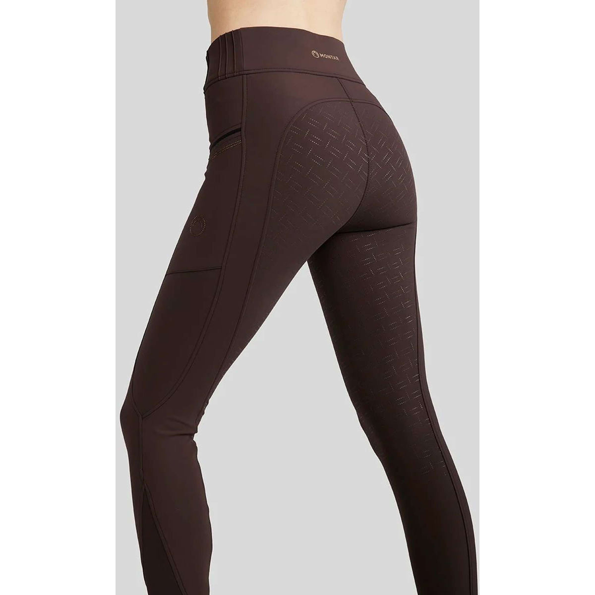 Montar Legging d'Équitation MoRosie Crystals Junior Full Grip Marron