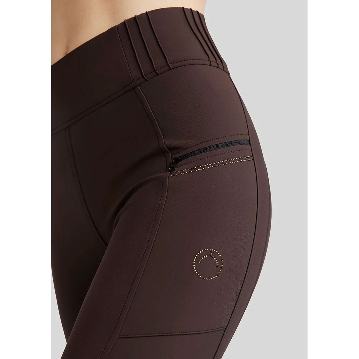 Montar Legging d'Équitation MoRosie Crystals Junior Full Grip Marron