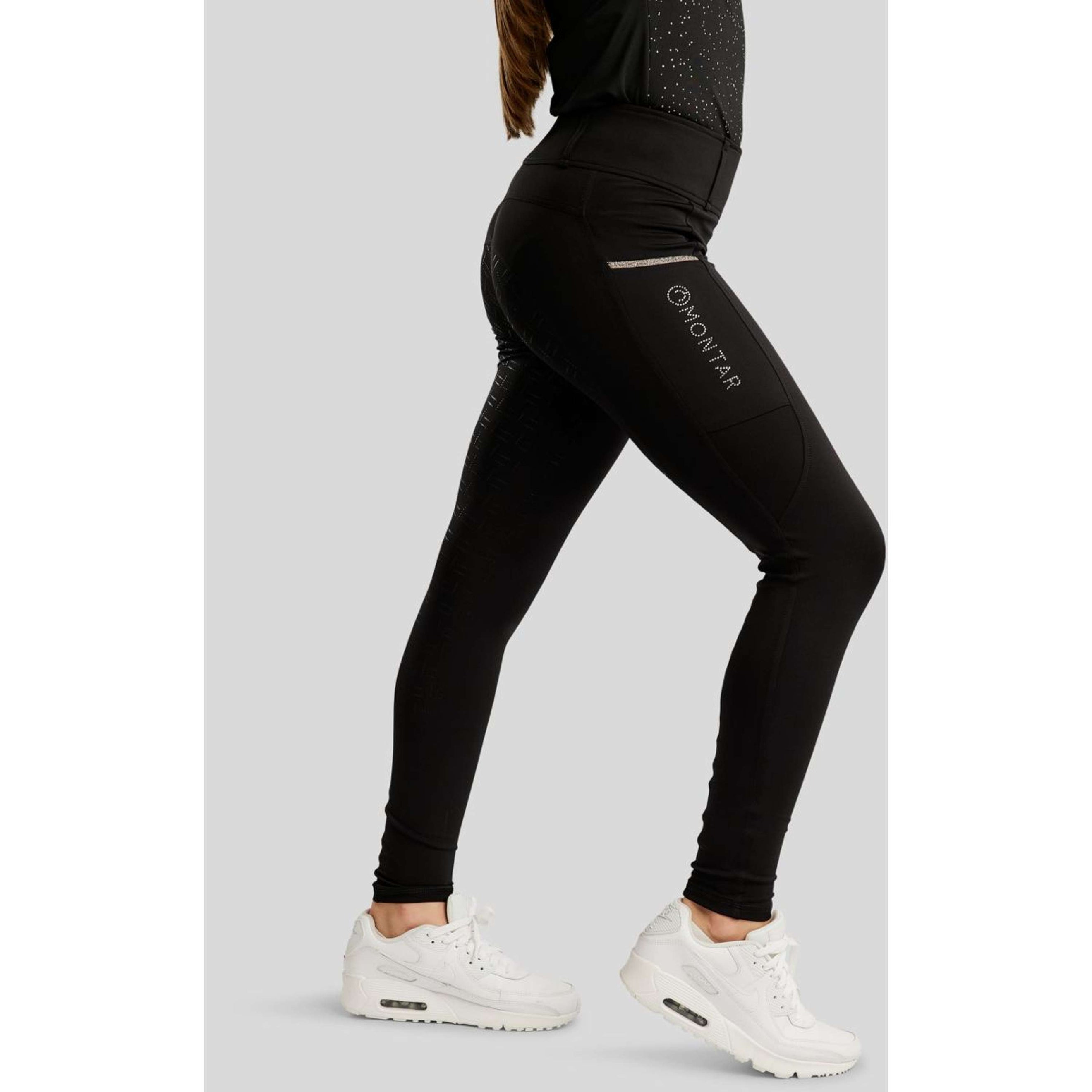 Montar Legging d'Équitation MoLila Champagne Crystals Junior Noir