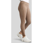 Montar Legging d'Équitation MoWilma Hybrid Pintucks Golden Quartz Crystals Full Grip Nougat Brown