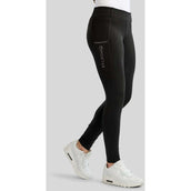 Montar Legging d'Équitation MoEverline Hybrid Golden Quartz Crystals Kids Full Grip Noir