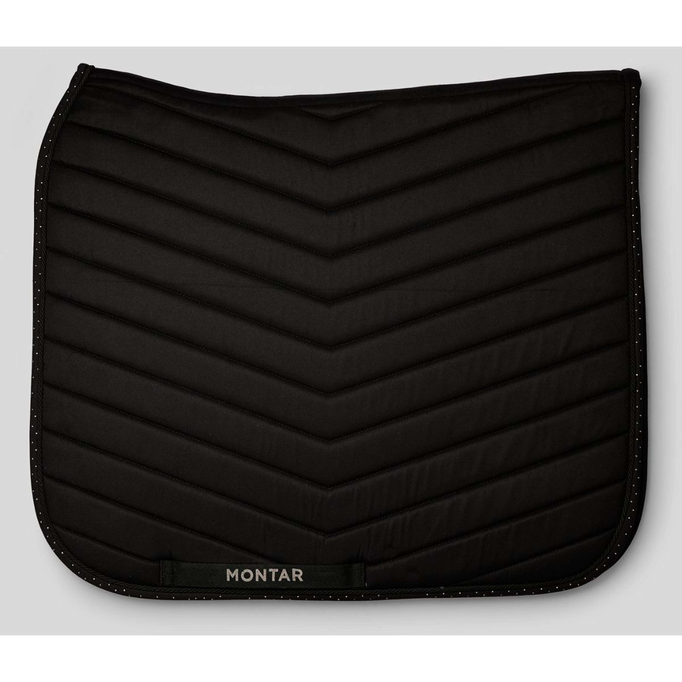 Montar Tapis de Selle Fair Gun Metal Crystals Dressage Noir Montar Tapis de Selle Fair Gun Metal Crystals Dressage Noir