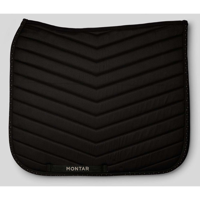 Montar Tapis de Selle Fair Gun Metal Crystals Dressage Noir