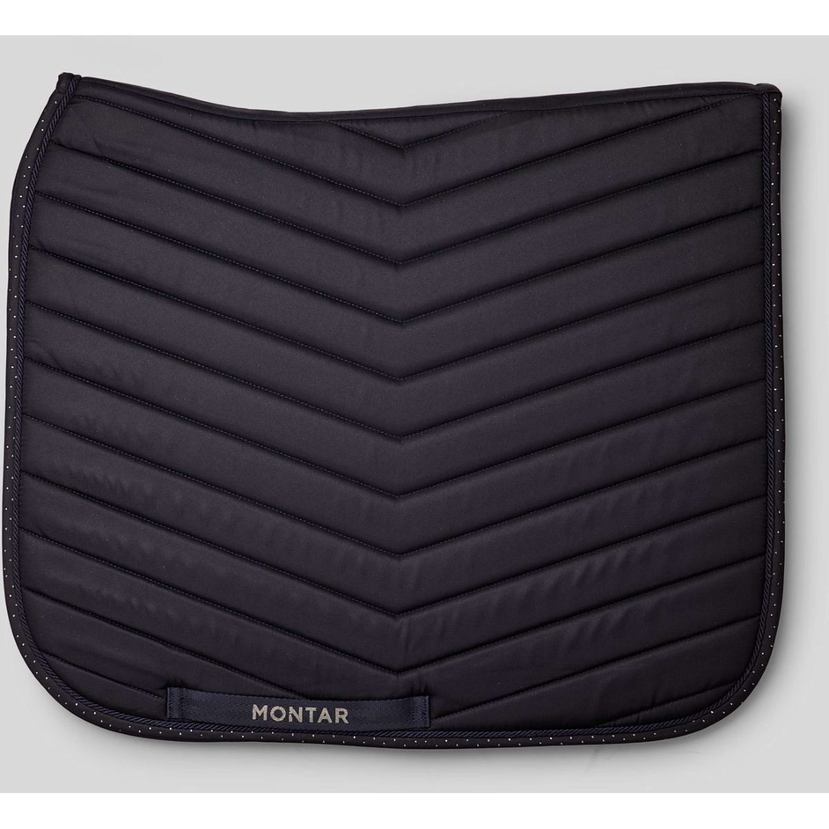 Montar Tapis de Selle Fair Gun Metal Crystals Dressage Marin