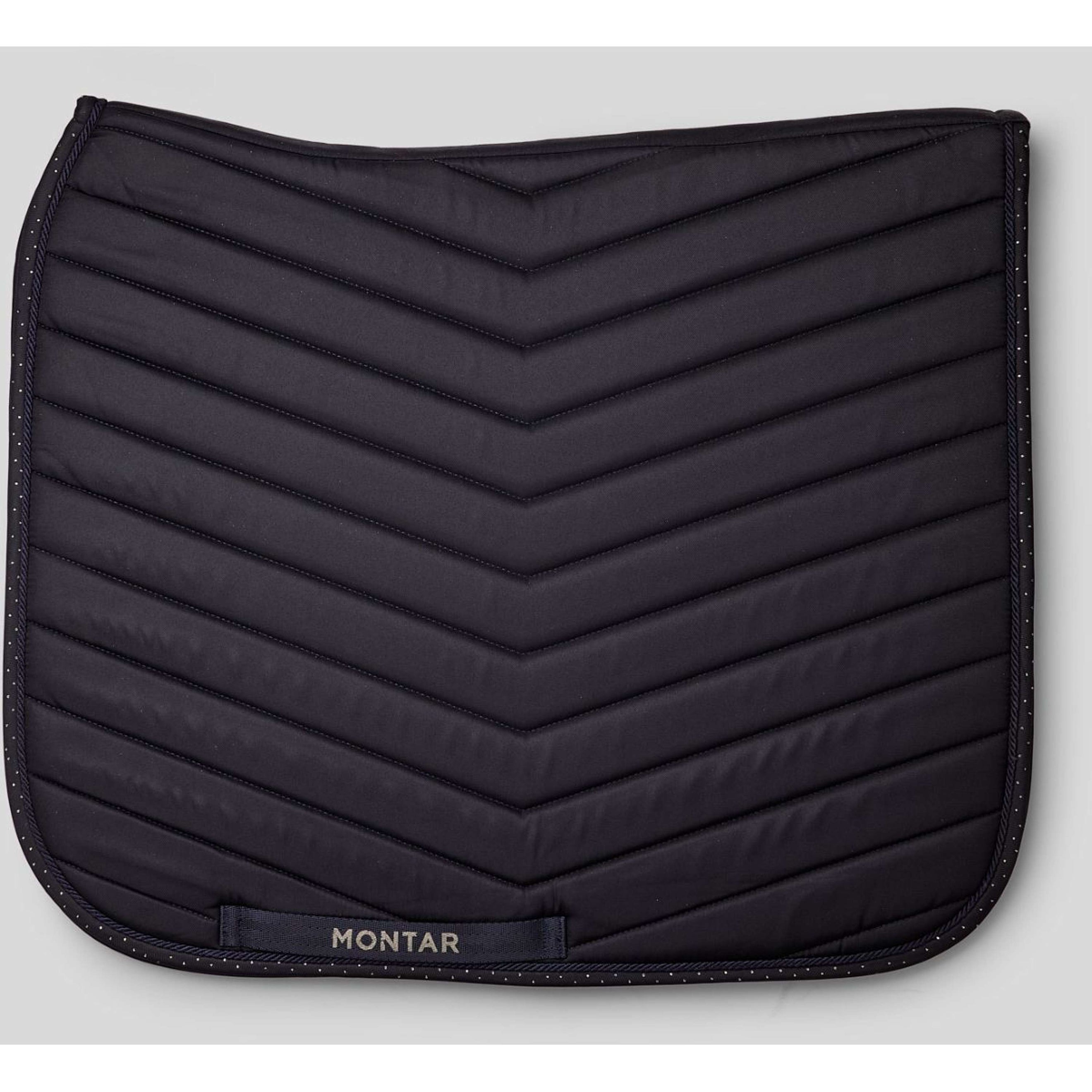 Montar Tapis de Selle Fair Gun Metal Crystals Dressage Marin