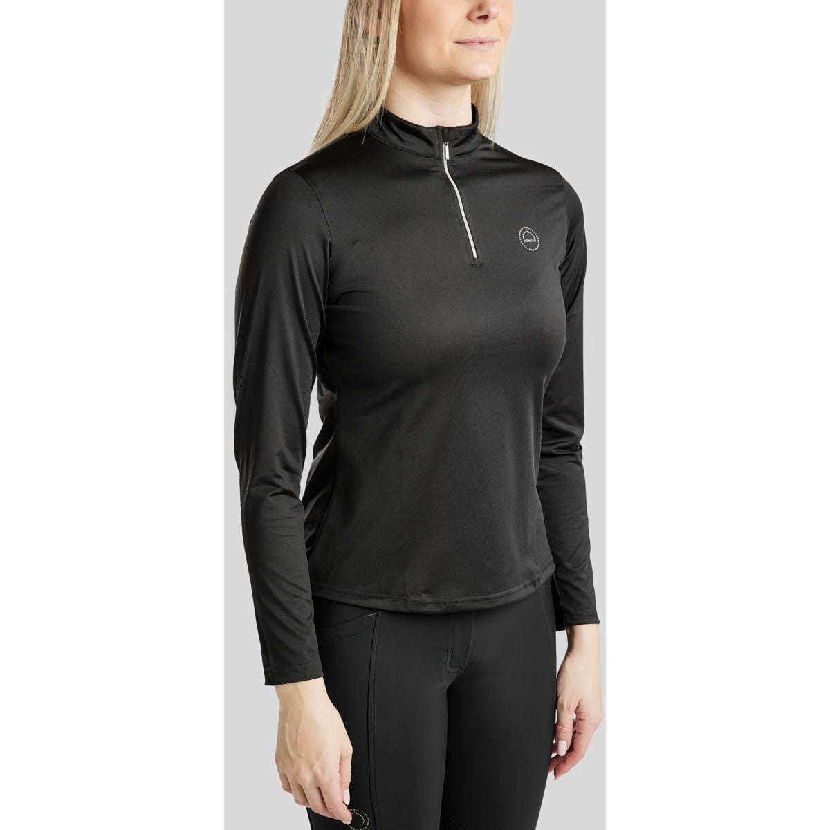 Montar Chemise Everly Crystal Logo Longues Manches Noir