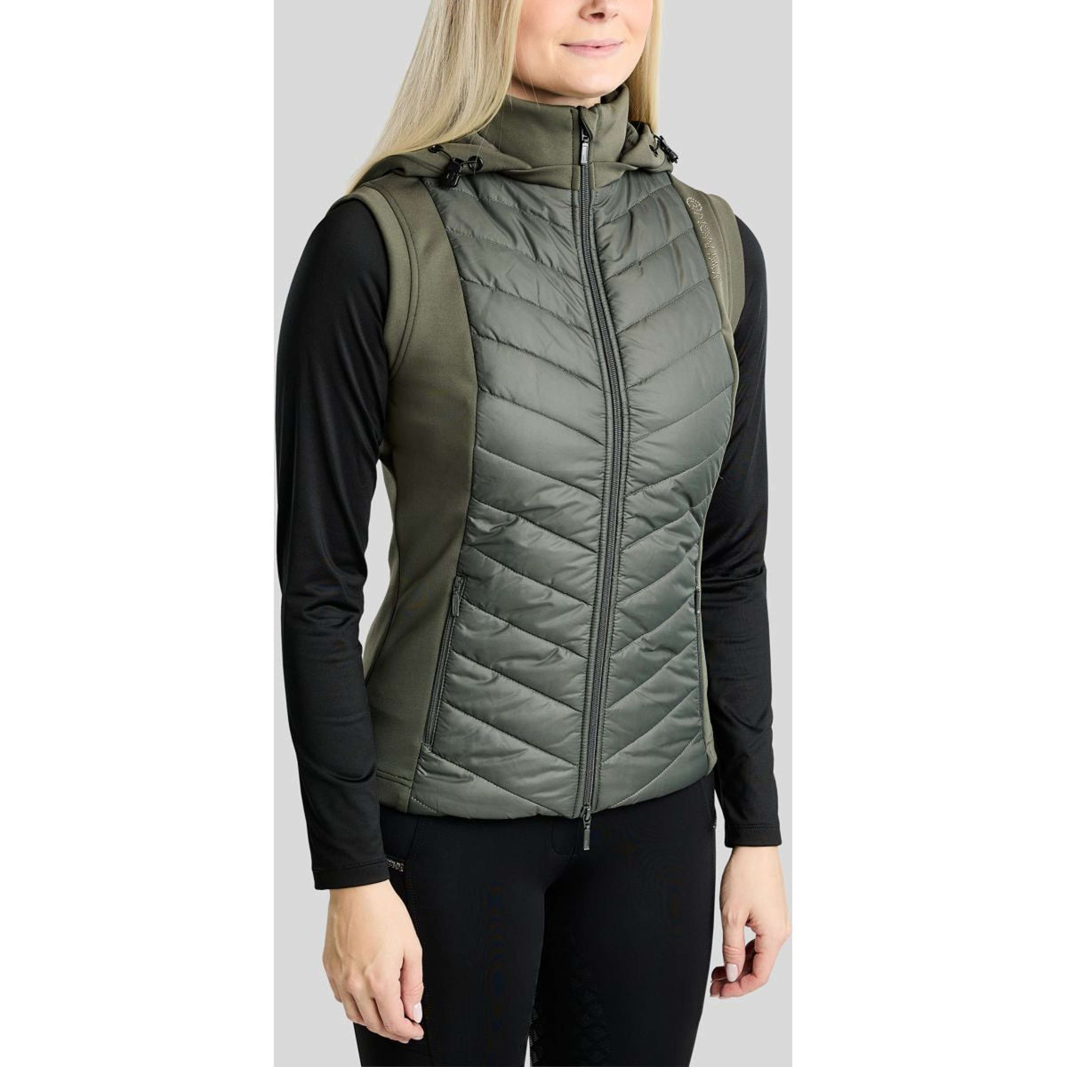 Montar Bodychauffant MoEverline Hybrid Detachable Hood Golden Quartz Crystals Forest Green