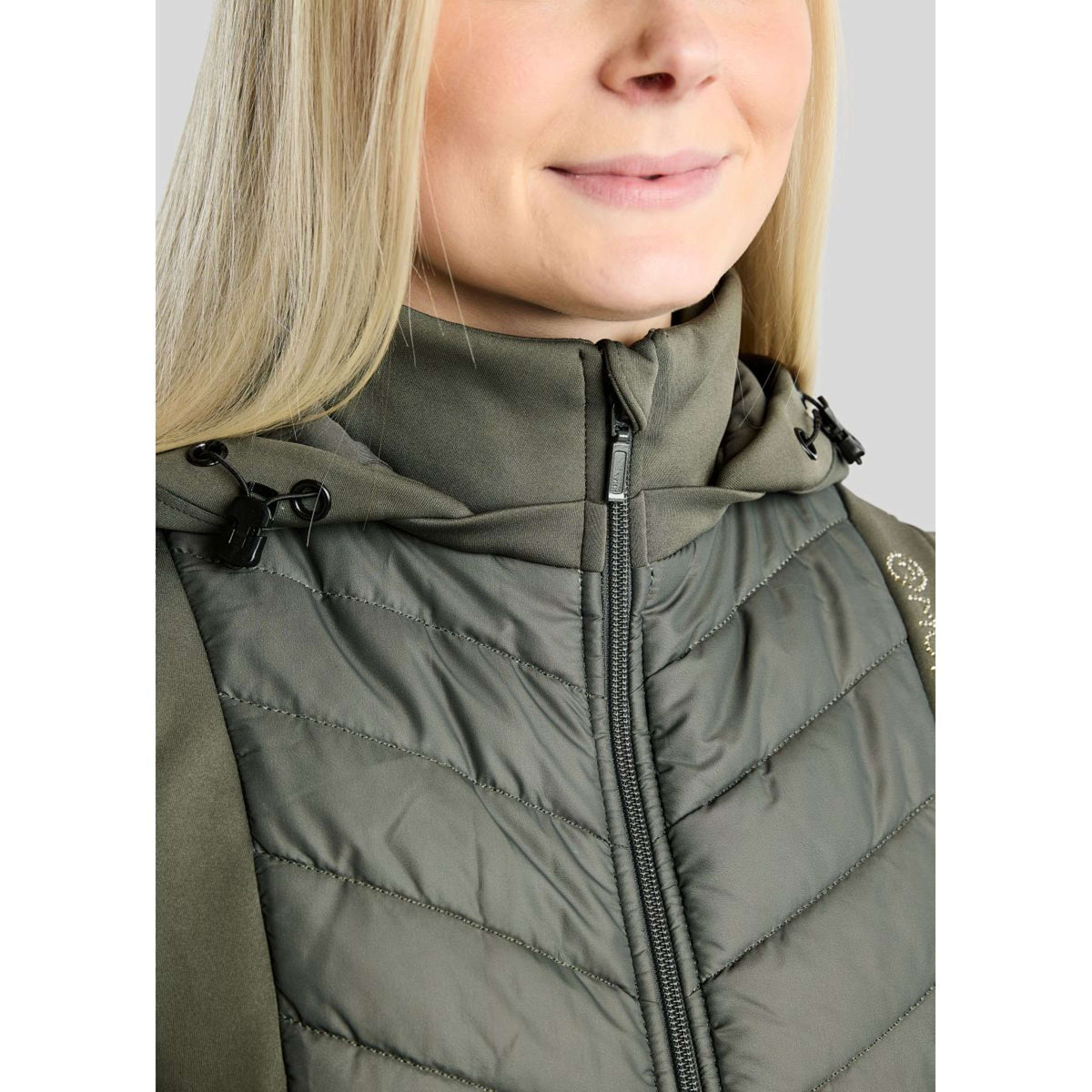 Montar Bodychauffant MoEverline Hybrid Detachable Hood Golden Quartz Crystals Forest Green