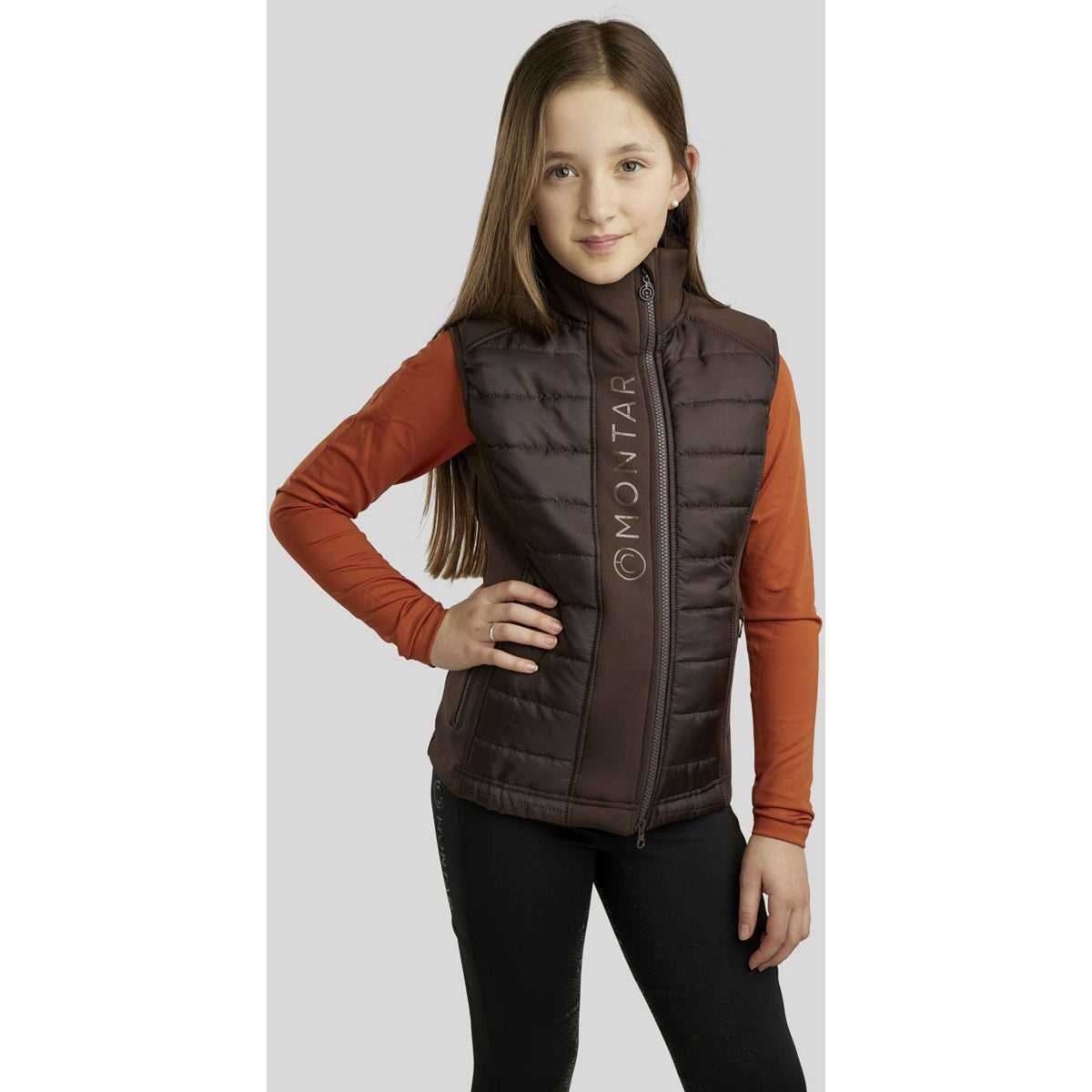 Montar Gilet Sans Manches Emma Junior Marron