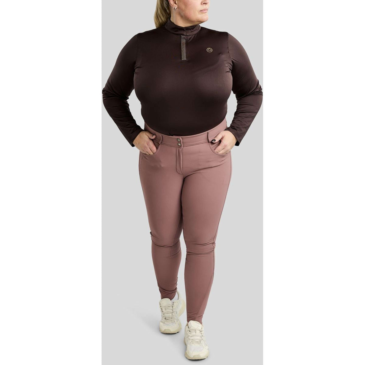 Montar Pantalon d'Équitation Ess Megan Highwaist Curve Dusty Rose
