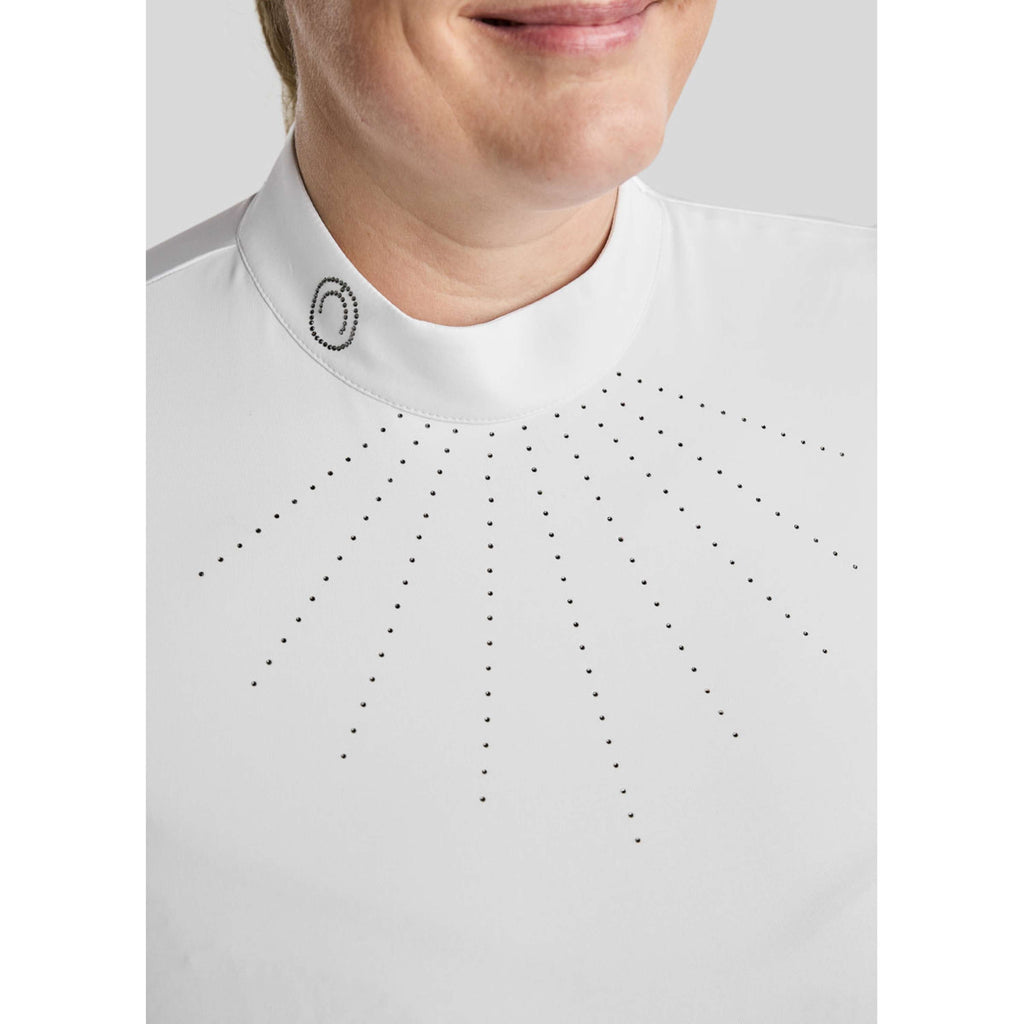 Montar T-shirt de Concours MoFay Curve Longues Manches Blanc