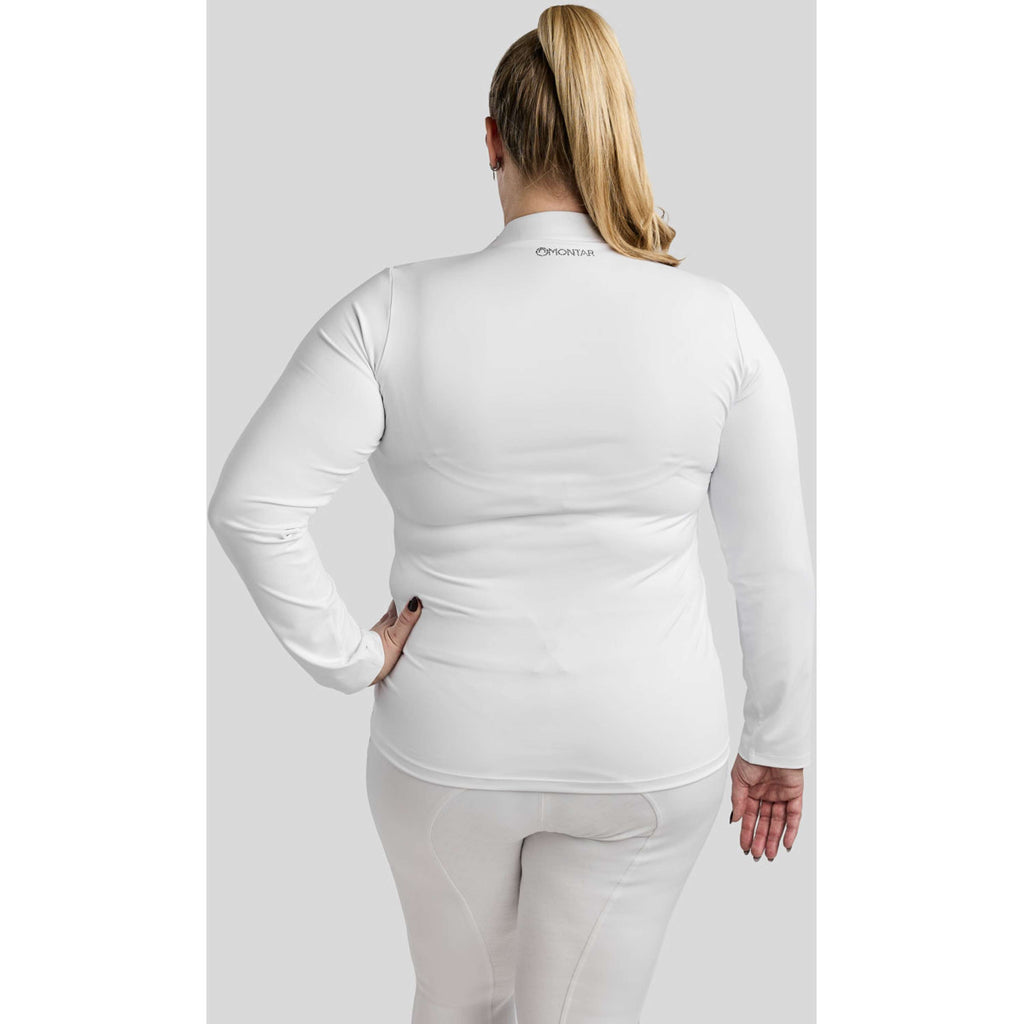 Montar T-shirt de Concours MoFay Curve Longues Manches Blanc