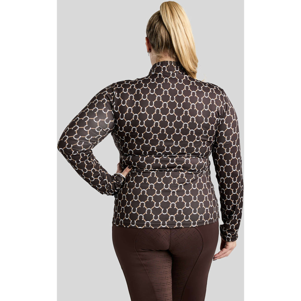 Montar Shirt MoFreya AO Printed Curve Longues Manches Marron
