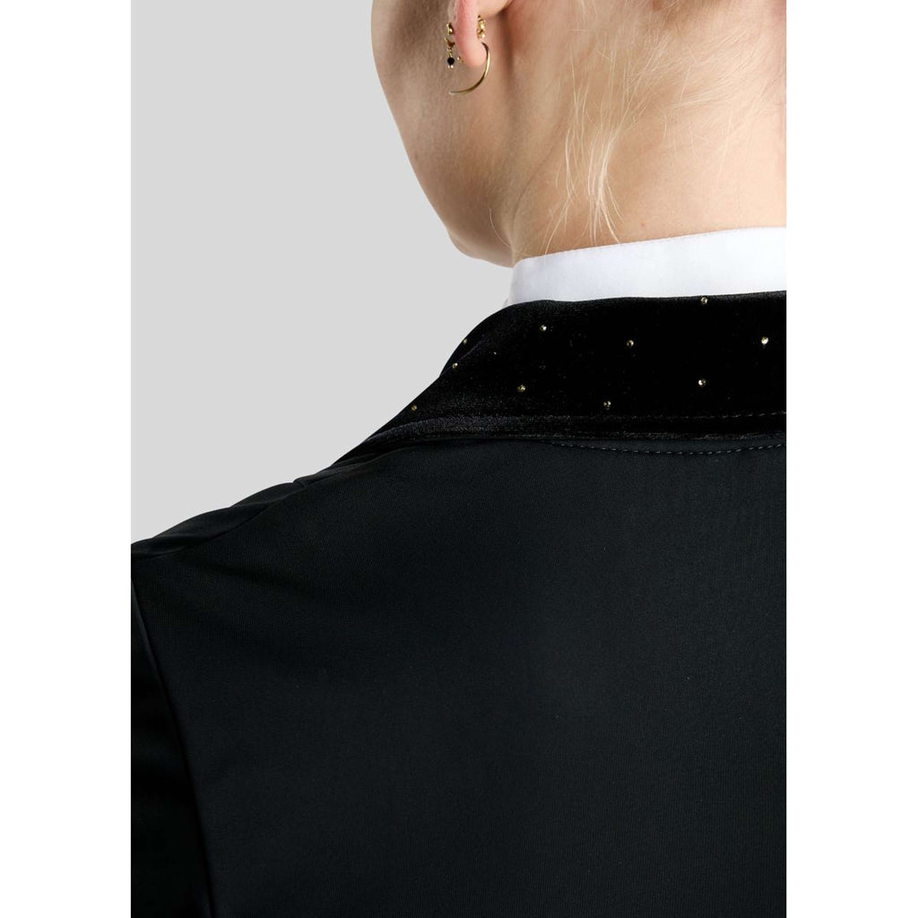 Montar Veste de Concours MoValerie Short Velvet Details Golden Quartz Crystals Noir