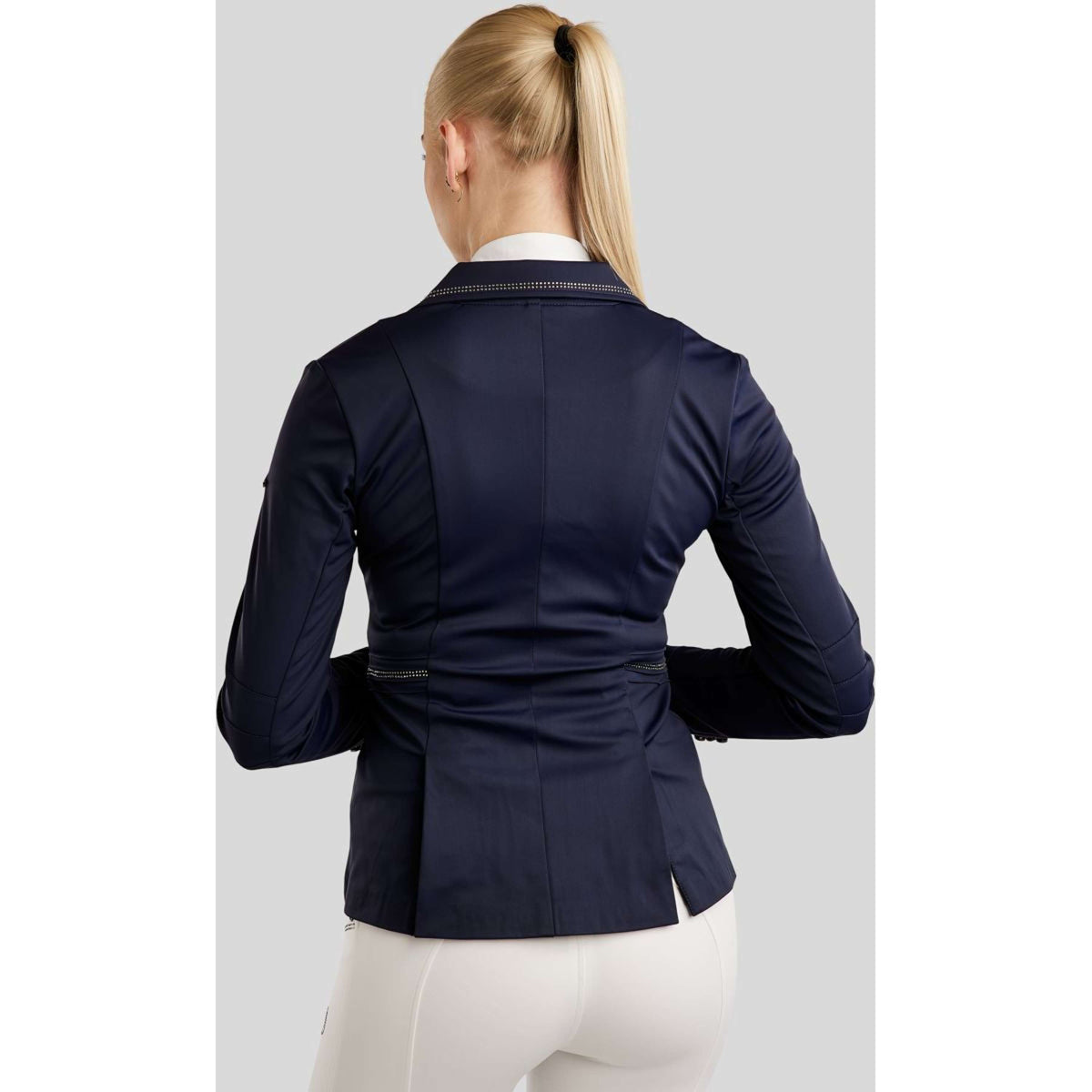 Montar Veste de Concours MoPearl Pintucks Gun Metal Crystals Marin