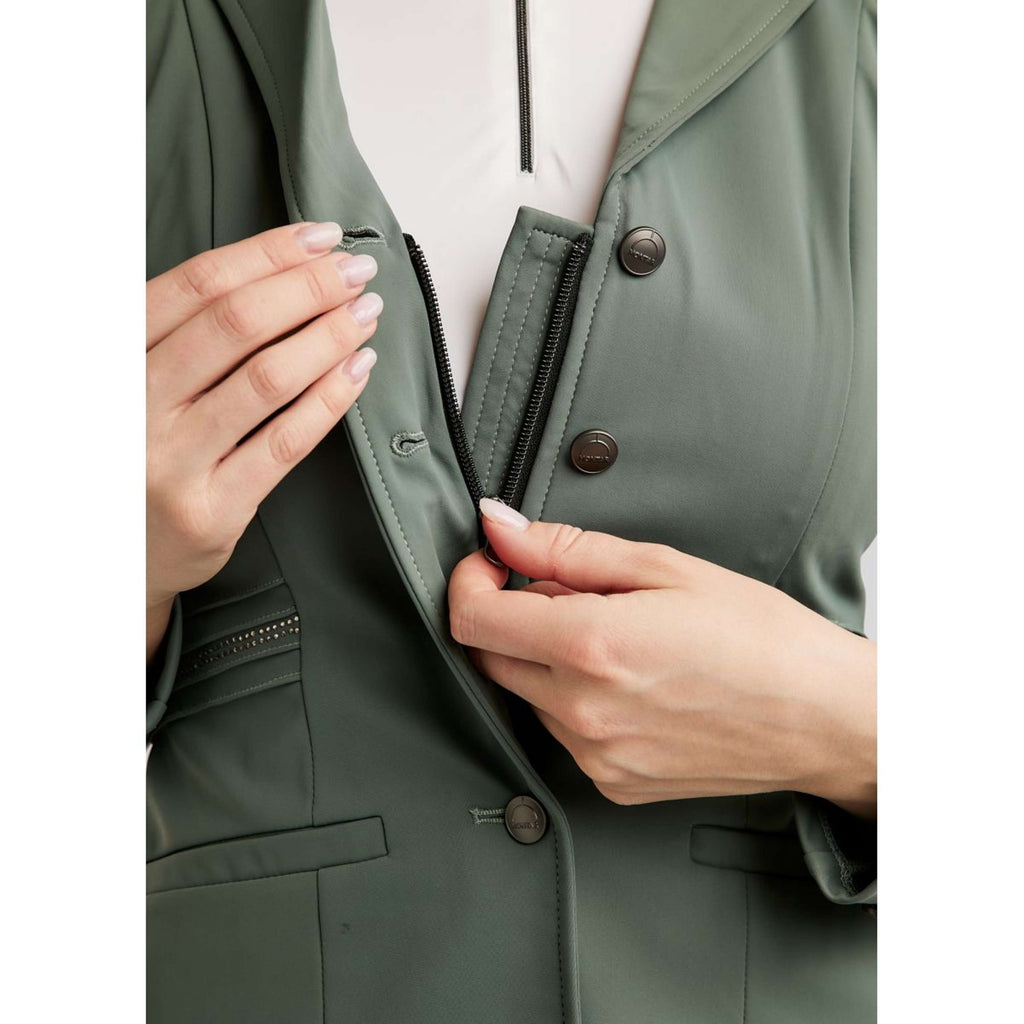 Montar Veste de Concours MoPearl Pintucks Gun Metal Crystals Jade