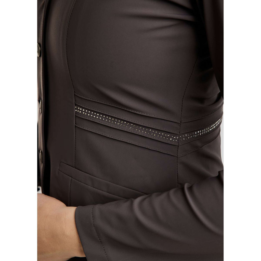 Montar Veste de Concours MoPearl Pintucks Gun Metal Crystals Slate Grey