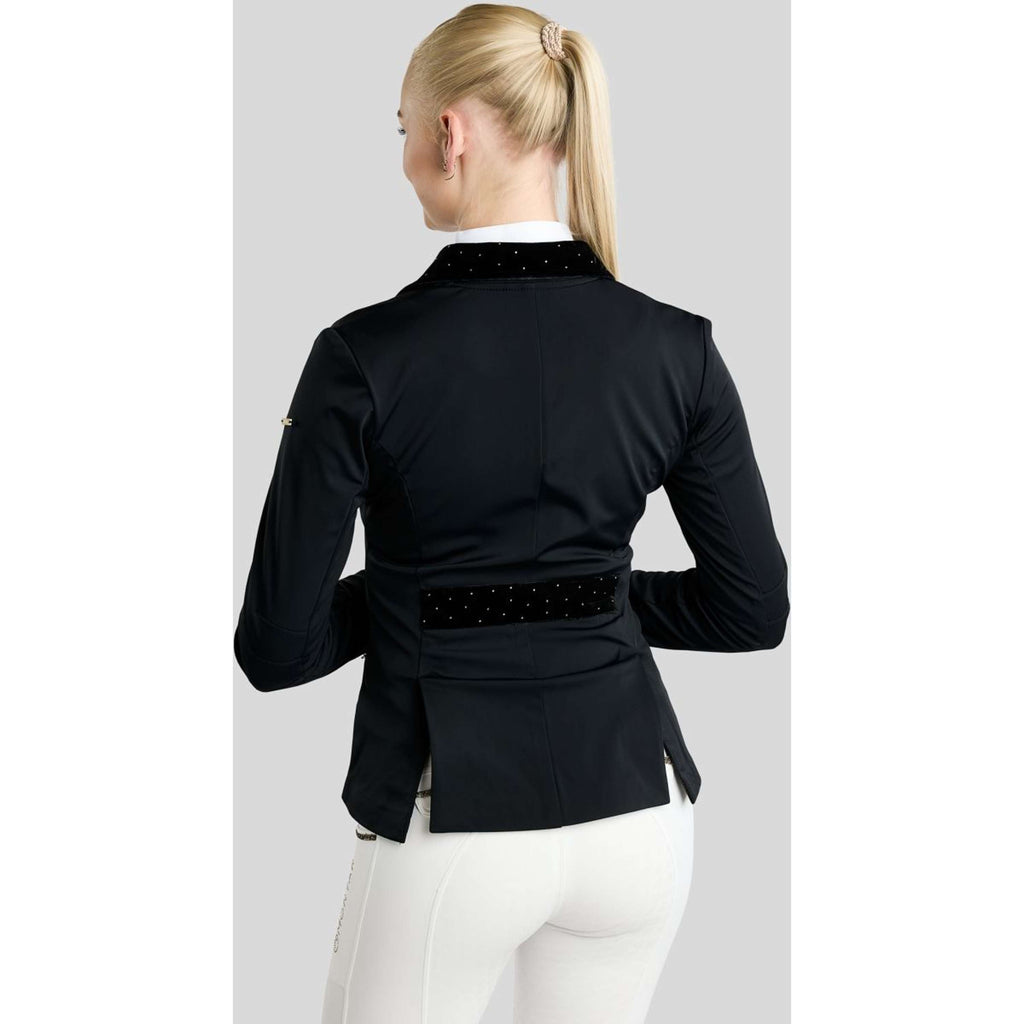 Montar Veste de Concours MoValerie Velvet Details Golden Quartz Crystals Noir