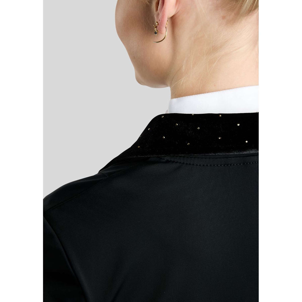 Montar Veste de Concours MoValerie Velvet Details Golden Quartz Crystals Noir