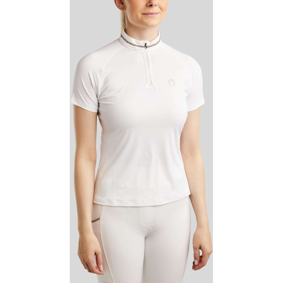 Montar T-shirt de Concours MoLila Champagne Crystals Blanc