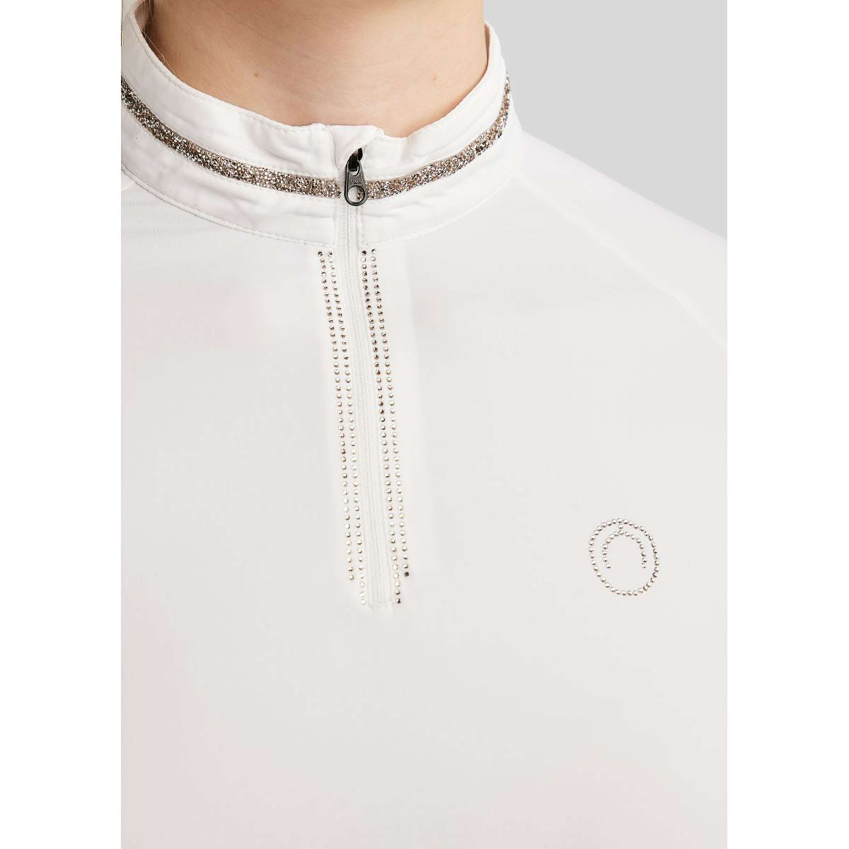 Montar T-shirt de Concours MoLila Champagne Crystals Blanc