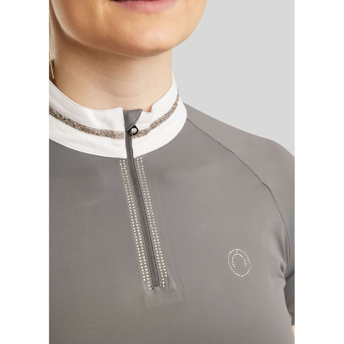 Montar T-shirt de Concours MoLila Champagne Crystals Gris