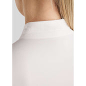 Montar T-shirt de Concours MoPearl Pintucks Gun Metal Crystals Blanc