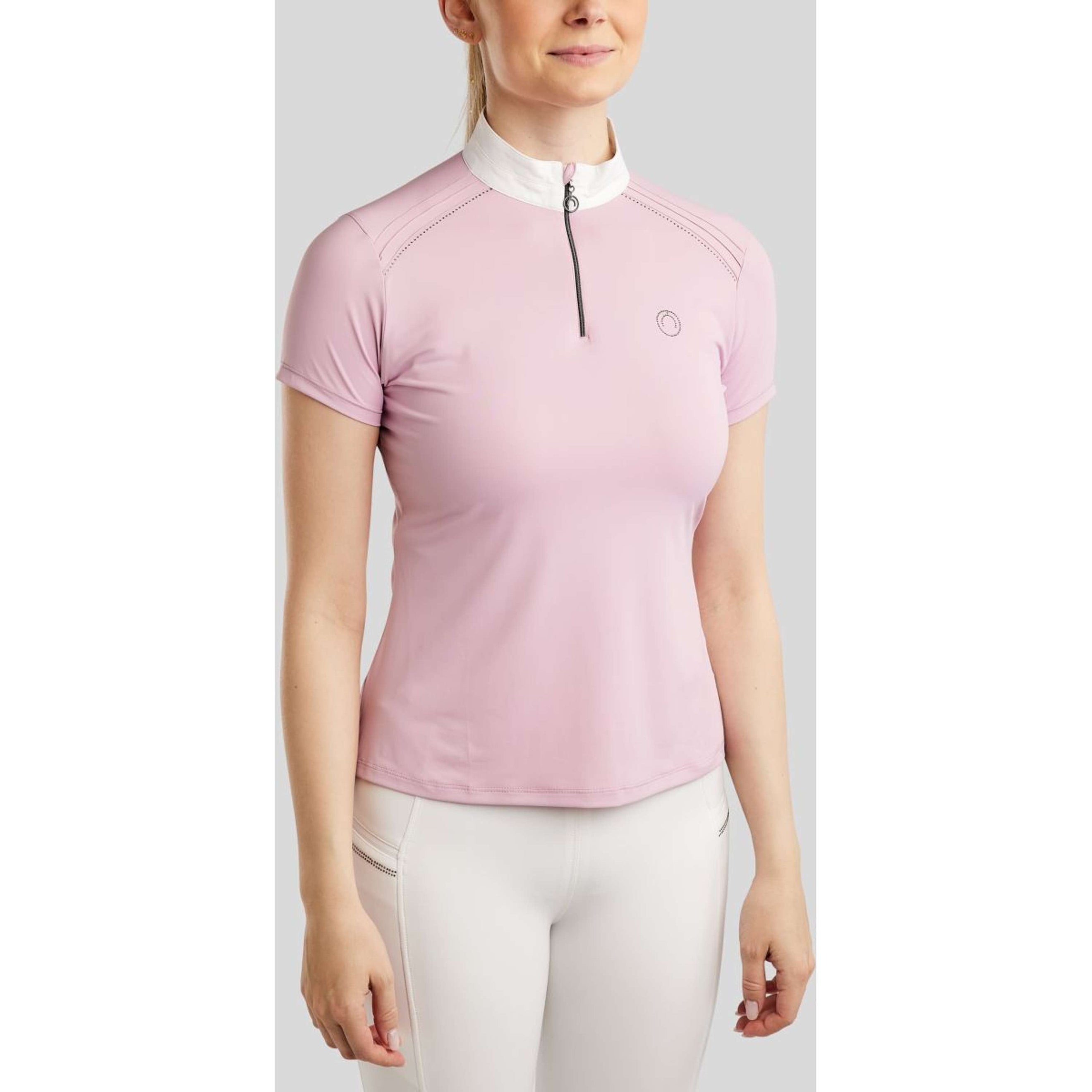Montar T-shirt de Concours MoPearl Pintucks Gun Metal Crystals Candy Pink