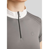 Montar T-shirt de Concours MoPearl Pintucks Gun Metal Crystals Gris