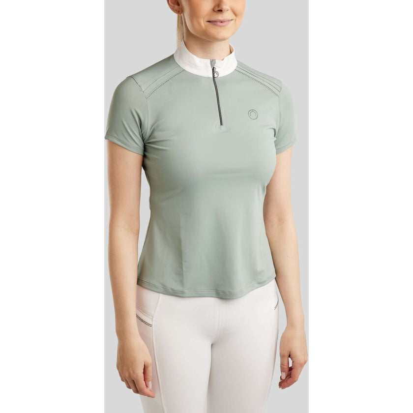 Montar T-shirt de Concours MoPearl Pintucks Gun Metal Crystals Turin