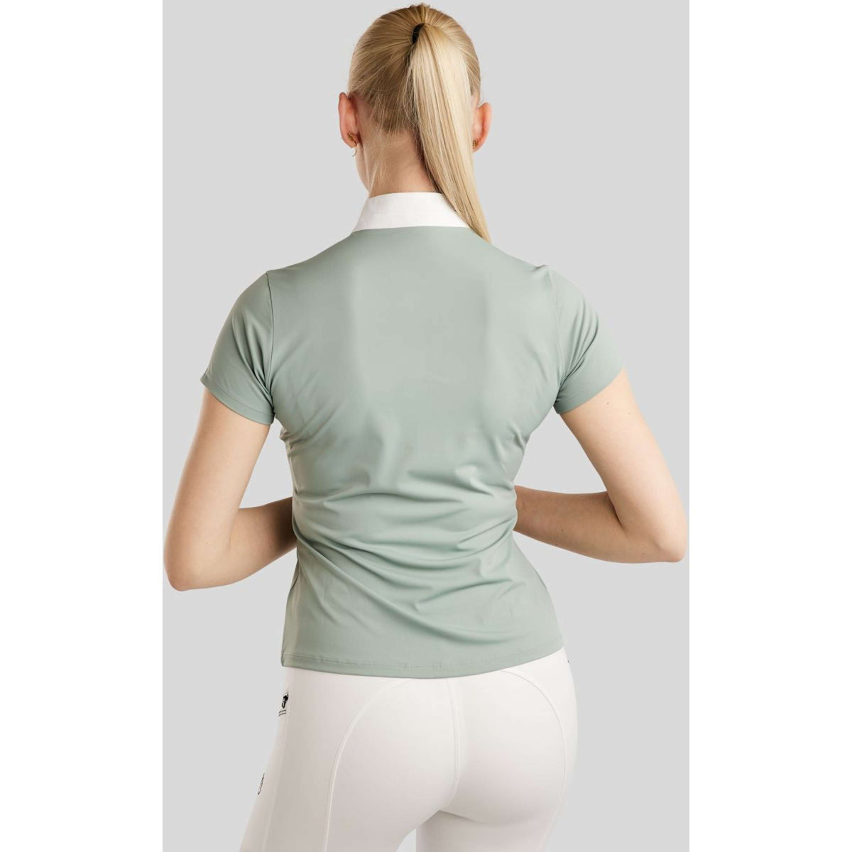 Montar T-shirt de Concours MoPearl Pintucks Gun Metal Crystals Turin