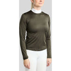 Montar T-shirt de Concours MoEve Golden Quartz Crystals Longues Manches Forest Green