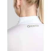 Montar T-shirt de Concours MoEve Golden Quartz Crystals Longues Manches Blanc