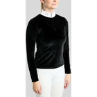 Montar T-shirt de Concours MoValerie Velvet Golden Quartz Crystals Longues Manches Noir