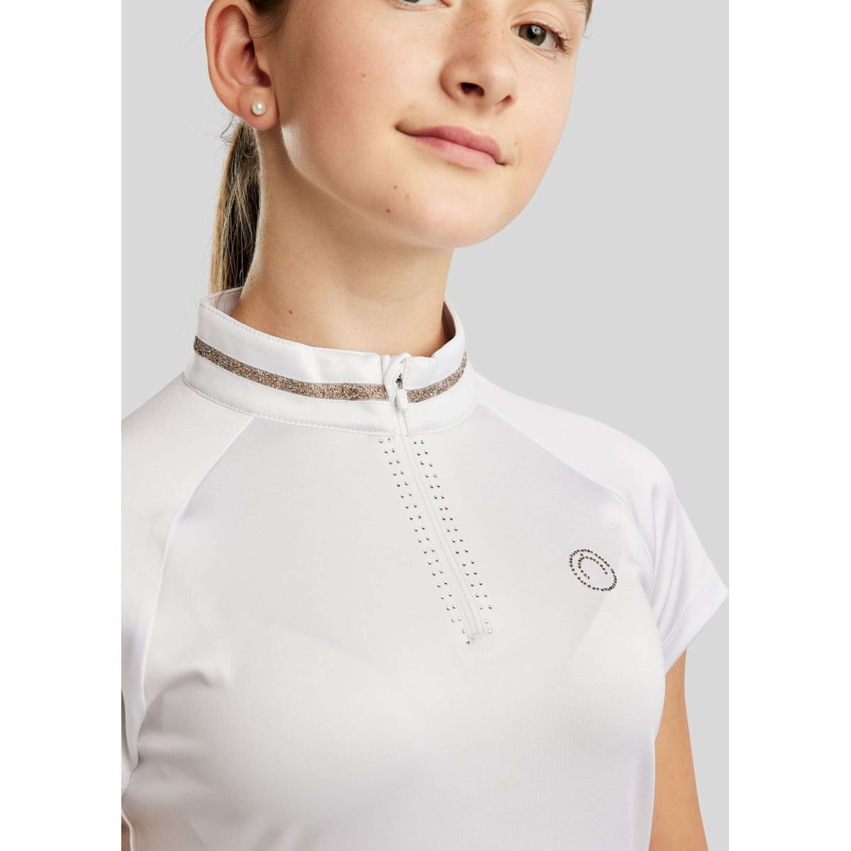 Montar T-shirt de Concours MoLila Champagne Crystals Junior Blanc