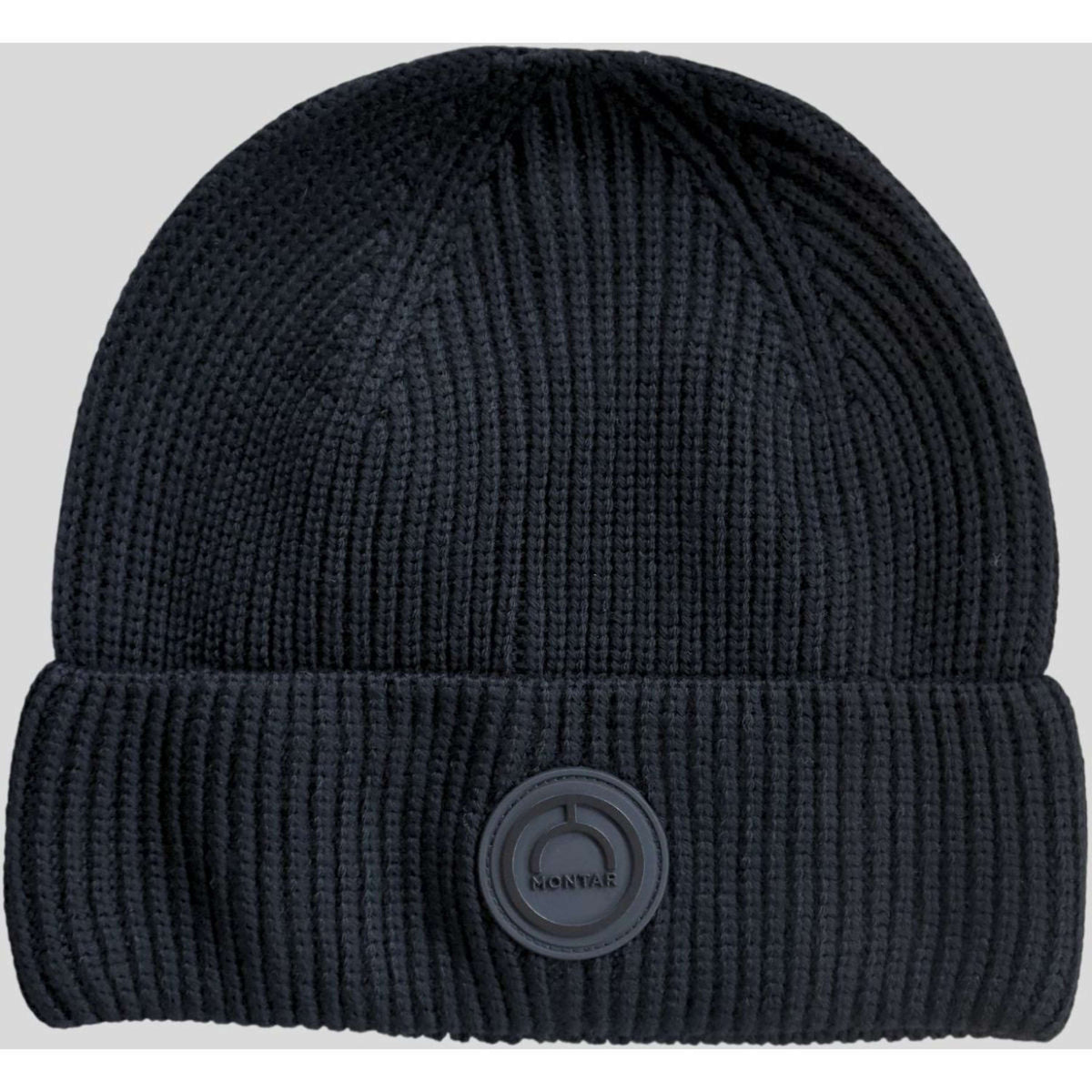 Montar Bonnet Knitted Logo Badge Noir