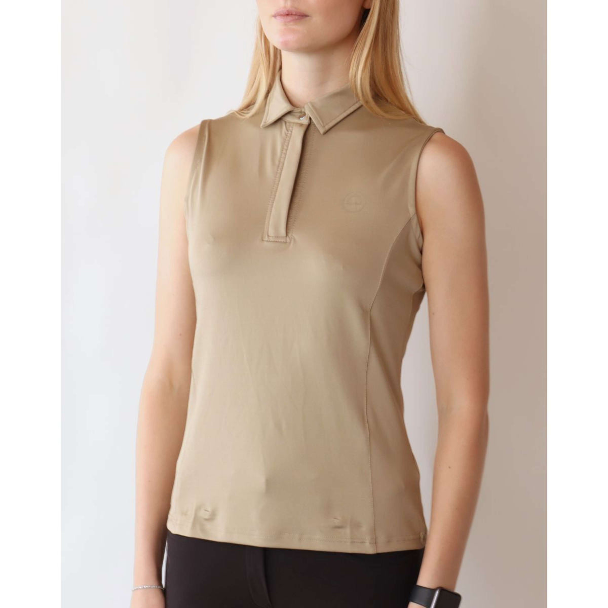 Montar Polo Fiona Sans Manche Beige