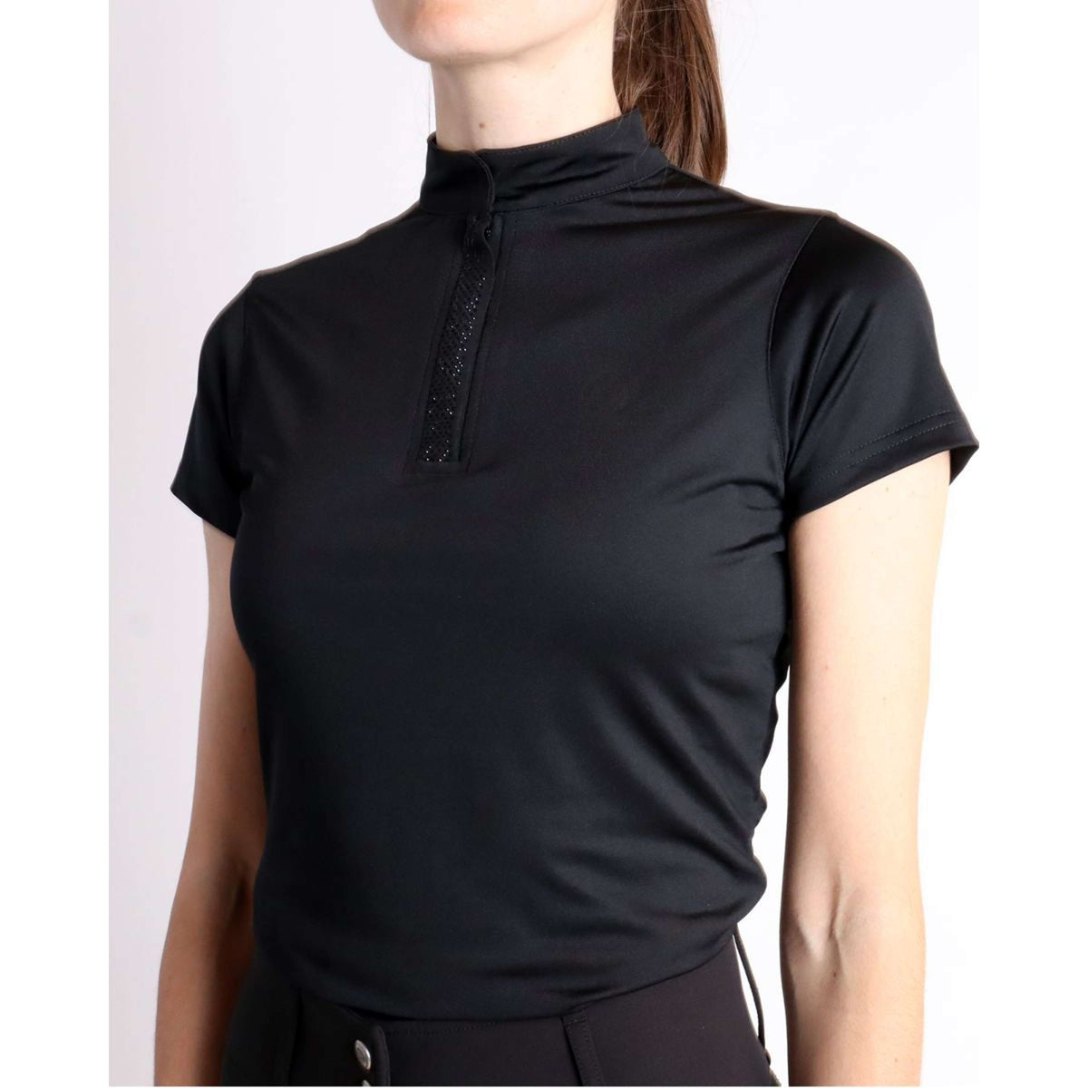 Montar Chemise Briella Crystal Manches Courtes Noir