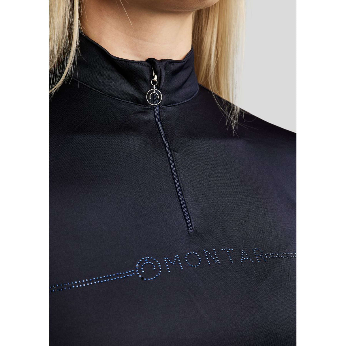 Montar Chemise MoAviana Crystal Logo Longues Manches Marin foncé