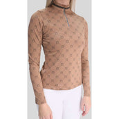 Montar Chemise MoAvina Monogram Caviar Crystal Deco Longues Manches Latte