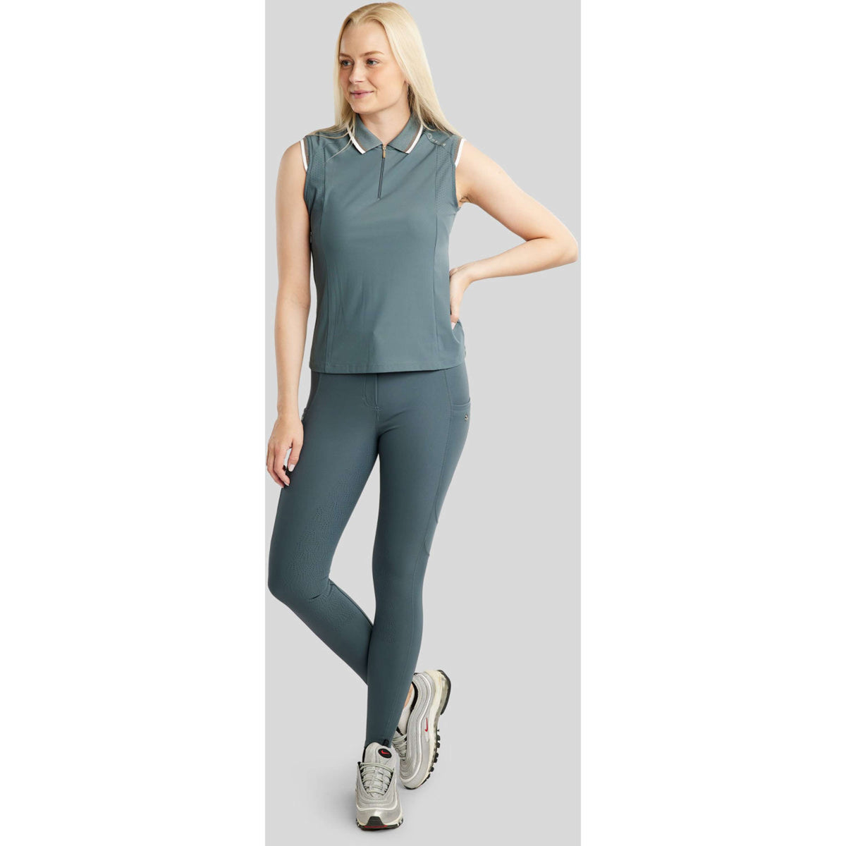 Montar Pantalon d'Équitation MoPhilipa Full Grip Dark Slate