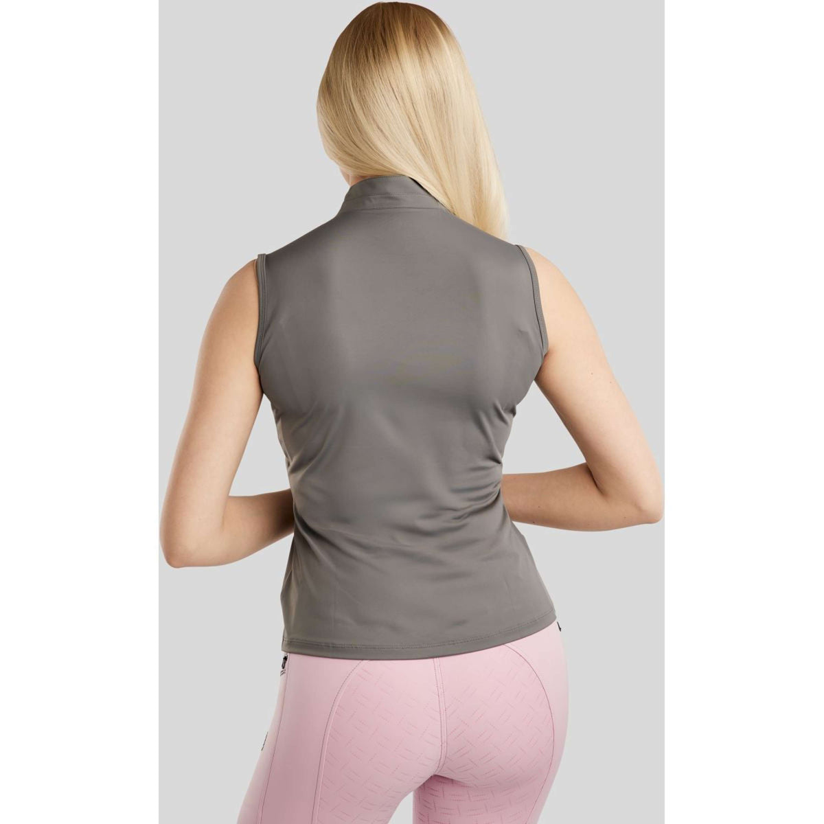 Montar Chemise MoPearl Pintuck Sans Manche Gris