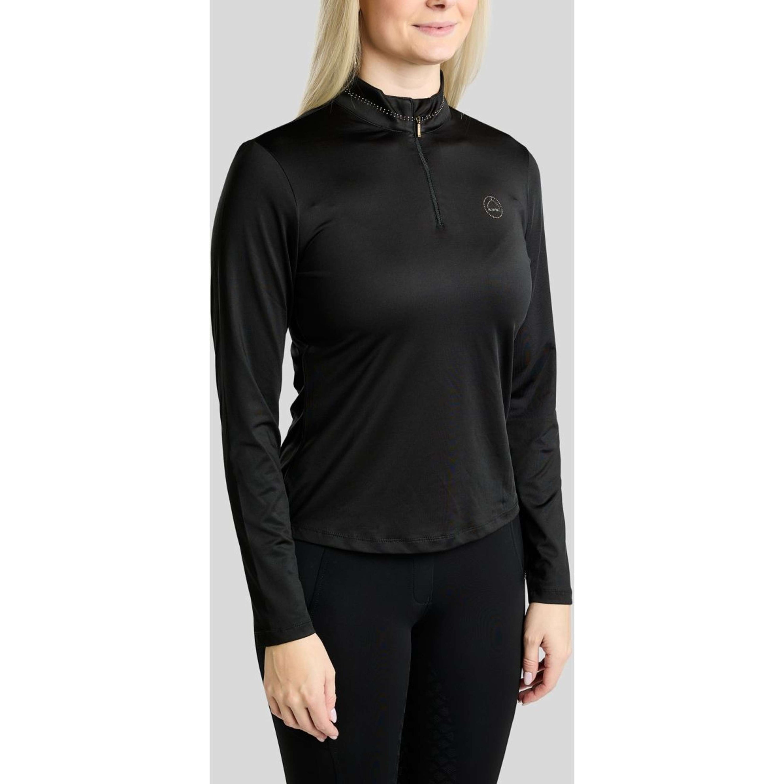 Montar Chemise MoEverline Golden Quartz Crystals Longues Manches Noir