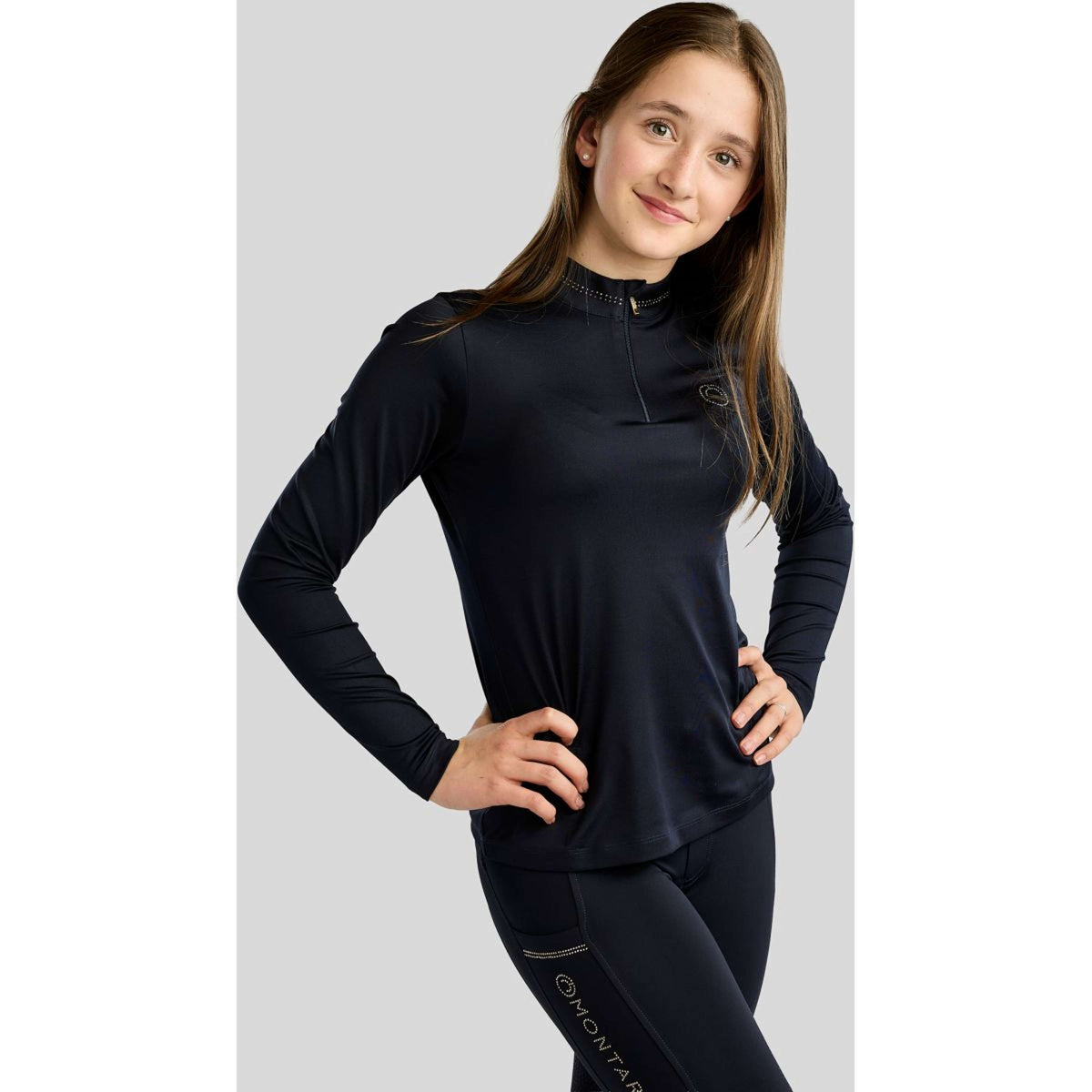 Montar Chemise MoEverline Golden Quartz Crystals Kids Longues Manches Marine