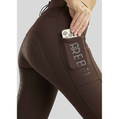 Rebel Pantalon d'Équitation Highwaist Thigh Pocket Full Grip Marron