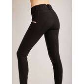 Rebel Pantalon d'Équitation Tone in Tone Prise de Genou Noir