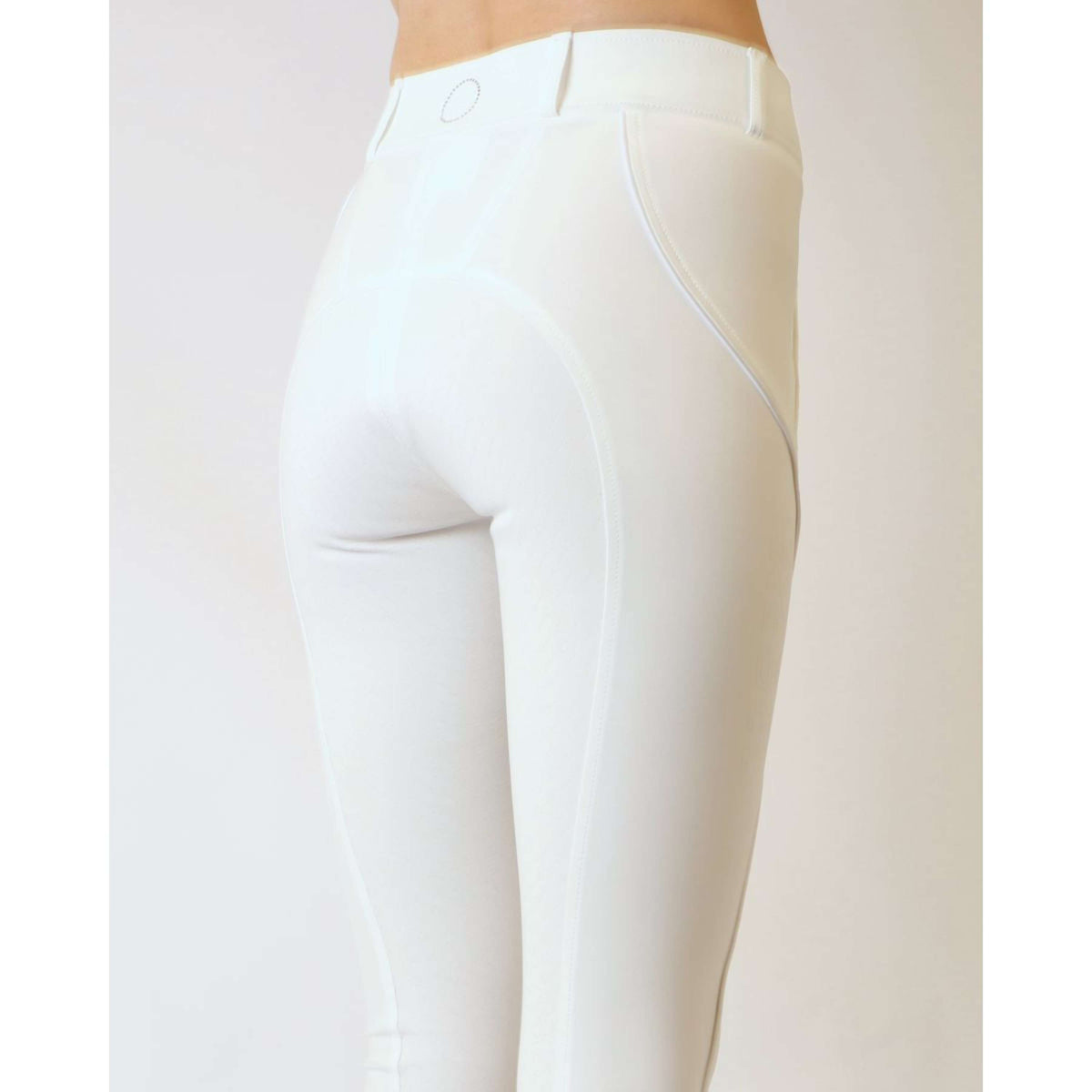 Rebel Pantalon d'Équitation Piping Blanc