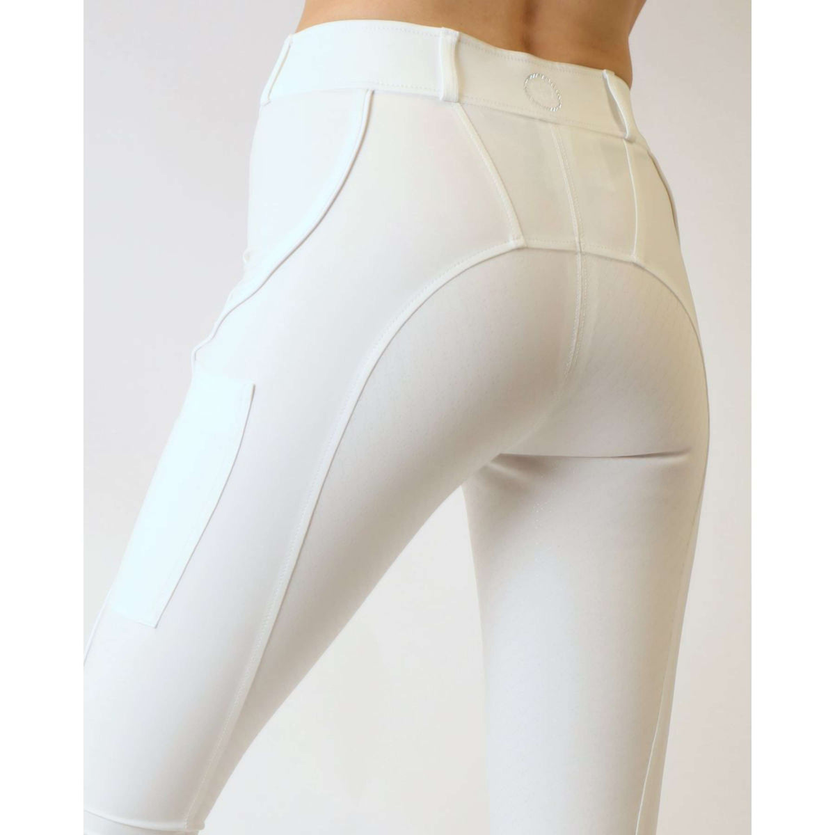 Rebel Pantalon d'Équitation Piping Blanc