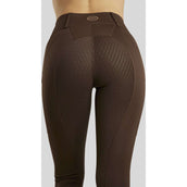 Rebel Legging d'Équitation Beltloops Rosegold Crystals Full Grip Marron